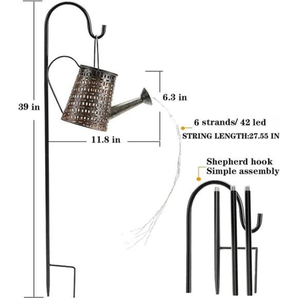 B-Best Solar Lights Outdoor Garden Decorations,Watering Can Landscape Light - Picture 5 of 6